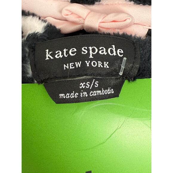 NWT Kate Spade Fuzzy Polka Dot Short Robe XS/S  Soft Cozy Loungewear - Picture 4 of 7